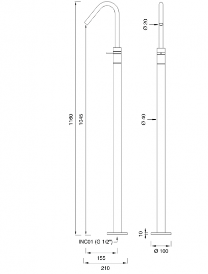 Прогрессивный смеситель для раковины Cea Design GRADI GRA 12 ФОТО