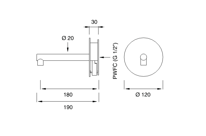 Двухвентильный смеситель для раковины Cea Design CIRCLE CIR 01 схема 2