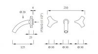 Двухвентильный смеситель для раковины Cea Design ZIQQ ZIQ 07 схема 2