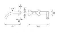 Двухвентильный смеситель для раковины Cea Design ZIQQ ZIQ 02 схема 2