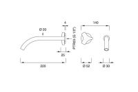 Прогрессивный смеситель для раковины Cea Design ZIQQ ZIQ 59 схема 2