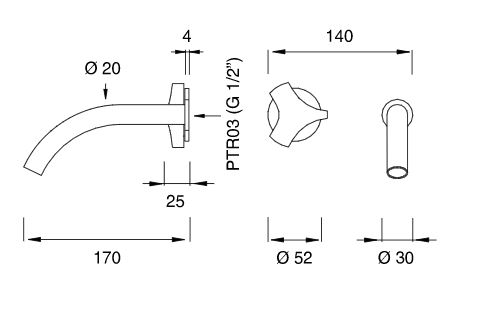 Прогрессивный смеситель для раковины Cea Design ZIQQ ZIQ 30 ФОТО