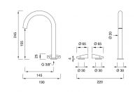 Двухвентильный смеситель для раковины Cea Design ZIQQ ZIQ 11 схема 2