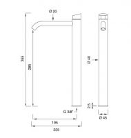 Прогрессивный смеситель для раковины Cea Design ZIQQ ZIQ 54 схема 2