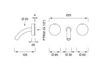 Двухвентильный смеситель для раковины Cea Design GIOTTO GIO 13 схема 2