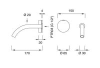 Прогрессивный смеситель для раковины Cea Design GIOTTO GIO 19 схема 2