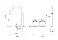 Двухвентильный смеситель для раковины Cea Design GIOTTO GIO 16 схема 2