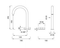 Прогрессивный смеситель для раковины Cea Design GIOTTO GIO 21 схема 2