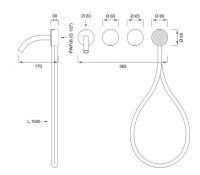 Однорычажный смеситель для ванны Cea Design GIOTTO PLUS GIO 84 схема 2