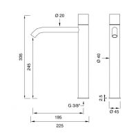 Однорычажный смеситель для раковины Cea Design GIOTTO PLUS GIO 64 схема 2