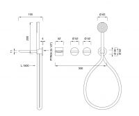 Прогрессивный смеситель для ванны Cea Design BAR BAR 40 Y схема 2