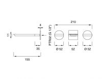 Двухвентильный смеситель для раковины Cea Design BAR BAR 26 схема 2