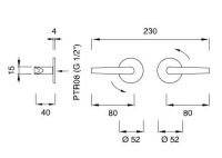 Двухвентильный смеситель для душа Cea Design Flag FLG 32 схема 2