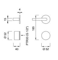 Термостатический смеситель для душа Cea Design Flag FLG 51 схема 2