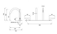 Прогрессивный смеситель для ванны Cea Design Flag FLG 29 схема 2