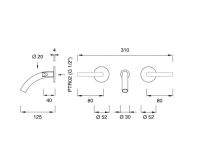 Двухвентильный смеситель для раковины Cea Design Flag FLG 09 схема 2