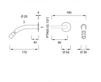 Прогрессивный смеситель для биде Cea Design Flag FLG 08 схема 2