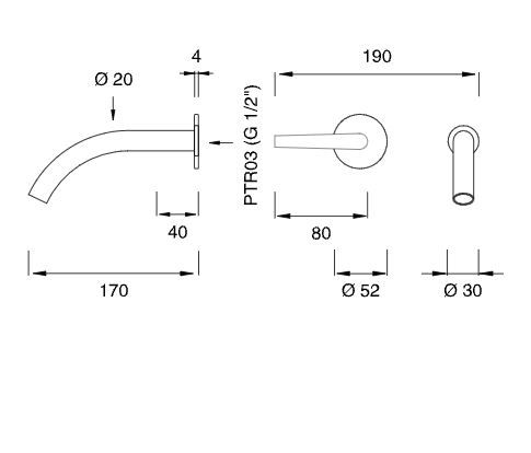 Прогрессивный смеситель для раковины Cea Design Flag FLG 06 ФОТО