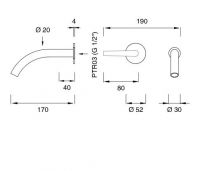 Прогрессивный смеситель для раковины Cea Design Flag FLG 06 схема 2