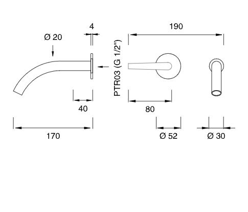 Прогрессивный смеситель для раковины Cea Design Flag FLG 06 ФОТО