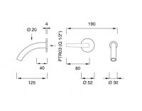 Прогрессивный смеситель для раковины Cea Design Flag FLG 05 схема 2