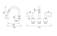 Вентильный смеситель для биде Cea Design Flag FLG 13 схема 2