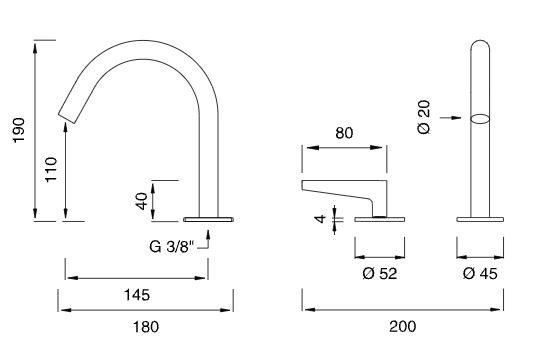 Прогрессивный смеситель для раковины Cea Design Flag FLG 01 ФОТО