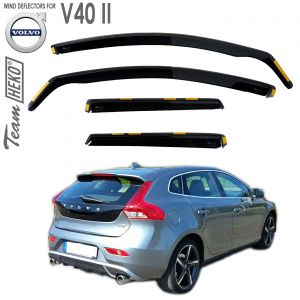 Дефлекторы ветровики Volvo V40 II для стекол боковых окон вставные Heko - арт 31238