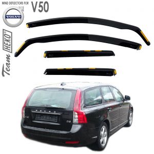 Дефлекторы ветровики Volvo V50 для стекол боковых окон вставные Heko - арт 31232