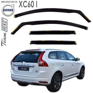 Дефлекторы ветровики Volvo XC60 I для стекол боковых окон вставные Heko - арт 31236