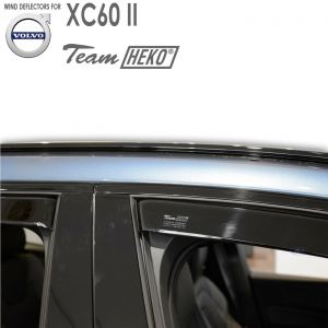 Дефлекторы ветровики Volvo XC60 II для стекол окон вставные Heko - арт 31261