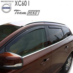 Дефлекторы ветровики Volvo XC60 I для боковых окон вставные Heko - арт 31236