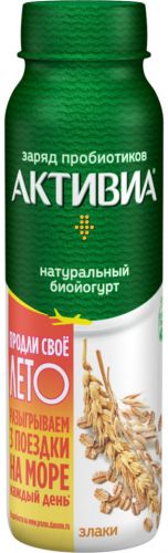 Био йогурт питьевой Активиа со злаками 2.2% 260г