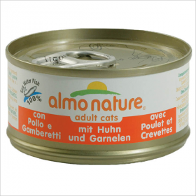 Влажный корм для кошек Almo Nature с курицей и креветками
