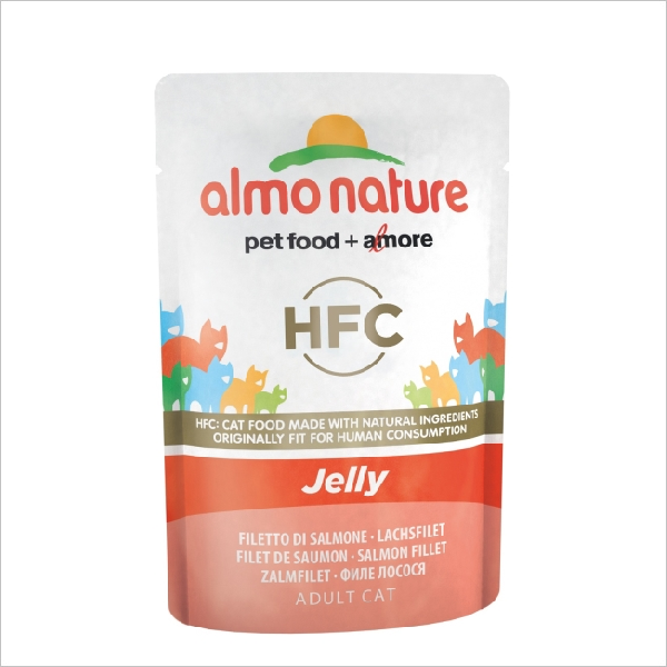 Влажный корм для кошек Almo Nature кусочки в желе с лососем