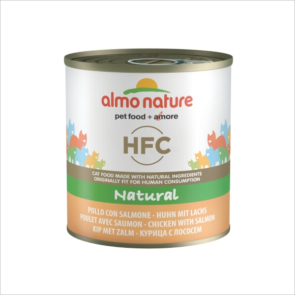 Влажный корм для кошек Almo Nature с курицей и лососем