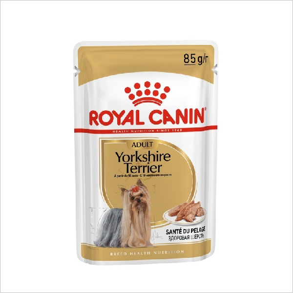 Влажный корм для собак породы Йоркширский терьер Royal Canin Yorkshire Terrier паштет с курицей и свининой