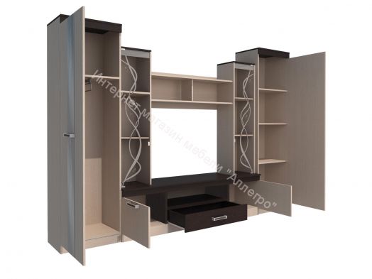 Гостиная «Атлантида 2Б» Венге/Дуб молочный