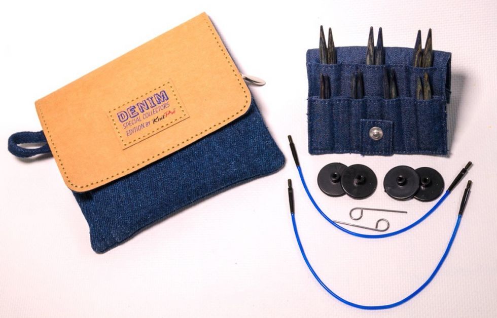 фото Набор разъемных укороченных деревянных спиц KnitPro Denim KNPR.20645