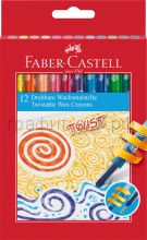 Мелки восковые 12цв.Faber-Castell выкручивающиеся 120003