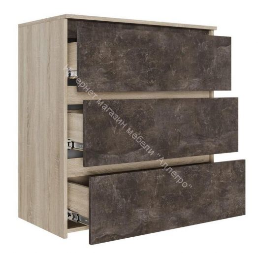 Комод Милано-1 Дуб Сонома светлый - Ателье тёмный