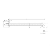 Держатель для душа настенный OMNIRES RA01LCR (хром) схема 2