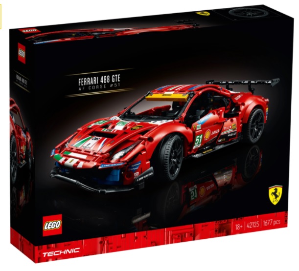 Конструктор LEGO Technic 42125 Ferrari 488 GTE "AF Corse #51", 1677 дет.