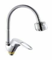Смеситель для кухни однорычажный, гибкий излив (Е 5227В Lux) EDENY
