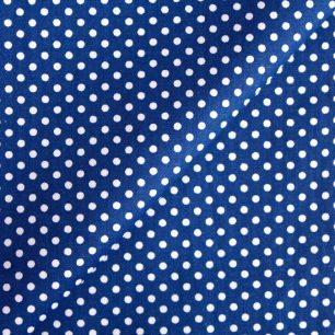 Хлопок мелкий горошек на синем 50x37