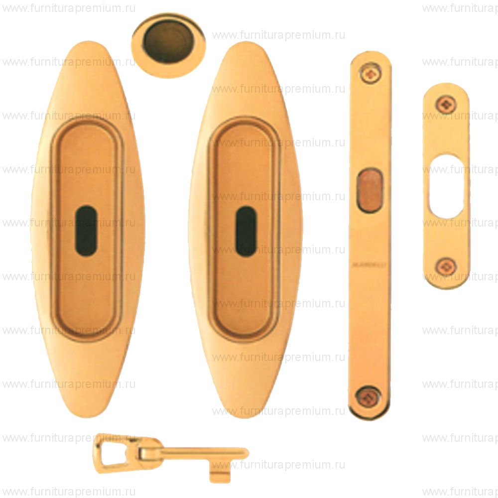 Комплект ручек Mandelli 368 C/S для раздвижных дверей с замком
