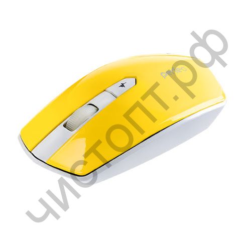 Мышь беспроводн. Perfeo "EDGE", 4 кн, DPI 800-1600, USB, жёлтый (PF-838-WOP-Y)