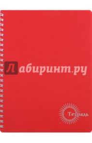Тетрадь на спирали, 80 листов. А5. Обложка: красный пластик (С0790-24)