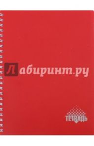 Тетрадь на спирали, 96 листов. А5. Обложка: красный пластик (С0791-12)