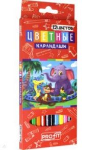 Карандаши 12 цветов "ЛЮБИМЫЕ ГЕРОИ" (КЦ-3150)